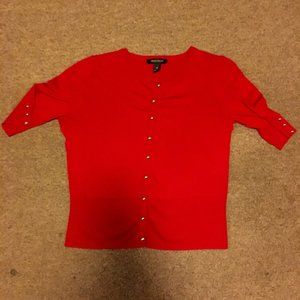 Red Short Sleeve Sweater